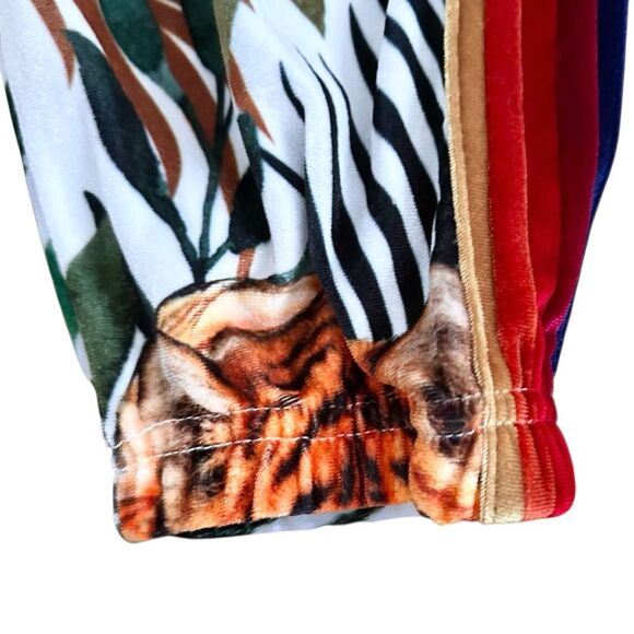Aviator Nation Jungle Tiger Classic Velvet Stripe Sweatshirt Sweatpants Set S - Picture 7 of 11